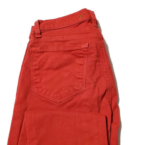 J Brand Women's Skinny Leg 811K120 Mid Rise Jeans in Blood Orange, Size 25 - Picture 3 of 15